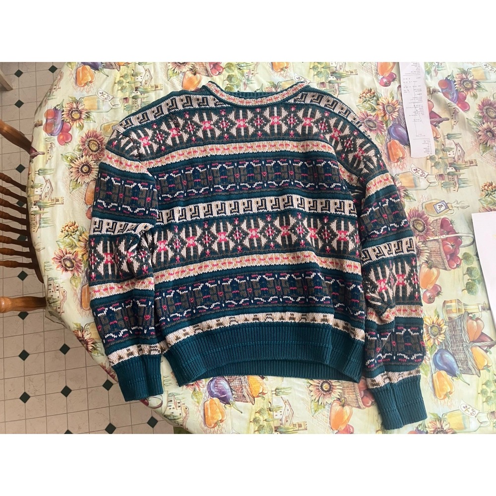 Vintage 90's Woolrich Wool Pattern Men's Knit Sweater Size Med USA Made